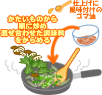 緑の野菜のXO醤炒め